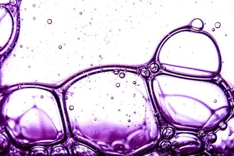 Clear texture of pink bubbles on a light background Foto stock
