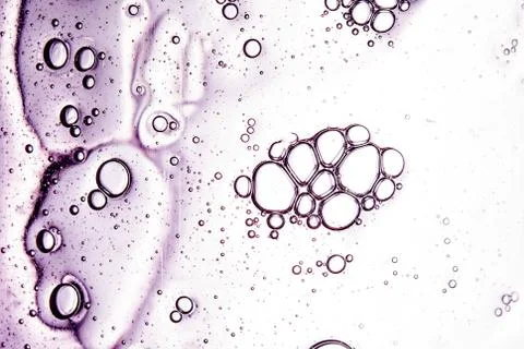Clear texture of purple bubbles on a light background Stock Photos