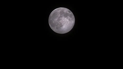 Clear timelapse up close of full moon moving across the sky Stock Footage 321313048