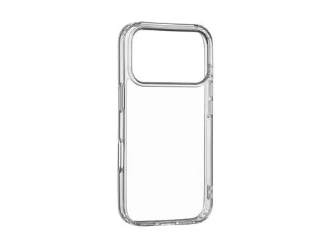 Clear TPU Protective Case for Smartphone Isolated on White Foto stock