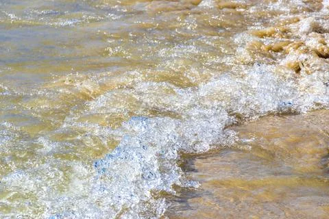 Clear turquoise blue waves wave water and beach sand Thailand. 스톡 사진