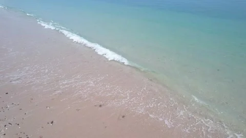 Clear turquoise ocean water on a quiet shore The Concept of tranquility and.. Stock Footage 336096839