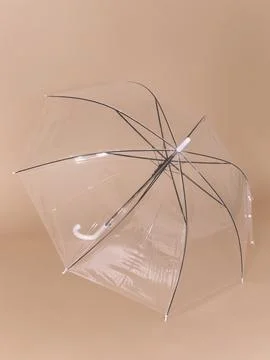 Clear umbrella open full view from above Stock Photos