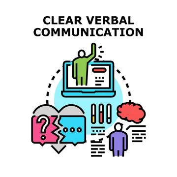 Clear verbal communication concept for effective business strategy 스톡 일러스트