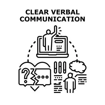 Clear verbal communication concept for effective business strategy Stock Illustration