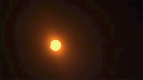 Clear View of the Last 5% of the Partial Eclipse. Stock Photos