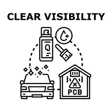 Clear visibility concept for car care and clean environment Stock Illustration