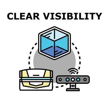 Clear visibility concept using augmented reality technology Stock Illustration