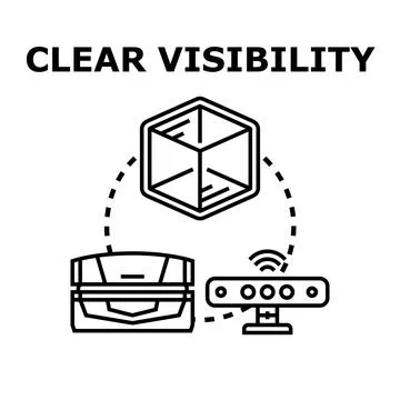 Clear visibility concept using augmented reality technology Stock Illustration