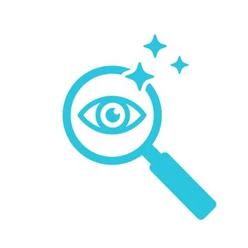 Clear Vision icon, Through Focused Discovery. Isolated on white background... Stock Illustration