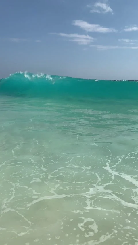Clear water beach wave Stock Footage 165064938