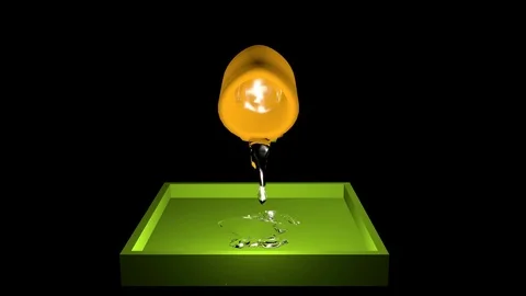 Clear water on black background Vidéo 76816659