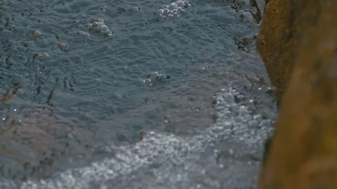 Clear water is bubbling close-up Video stock 73569016