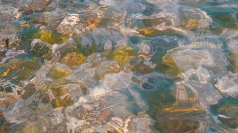 Clear Water Flowing Over Stones Stock Footage 293242558