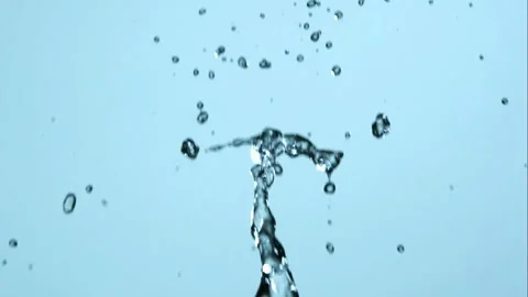 Clear water flows down creating many bubbles Stock Footage 326755722