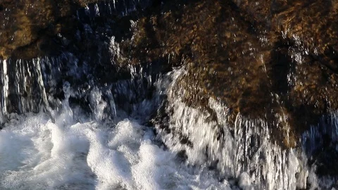 Clear water flows down the stream. Stock Footage 101415512
