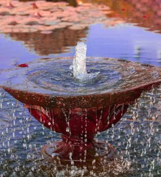 Clear water flows over Stock Photos