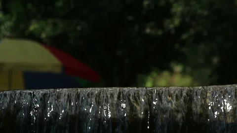 Clear Water Flows from the Pool Stock-Footage 300242681