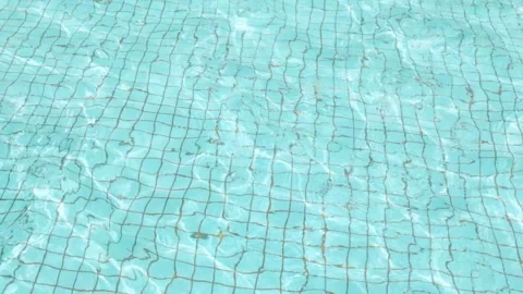 Clear water glitters in the pool Stock Footage 264035348