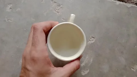 Clear Water Inside a Simple Cup Stock Footage 346503653