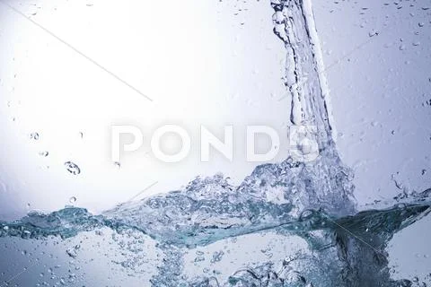 Clear water on a monochromatic background, abstraction Stock Photos