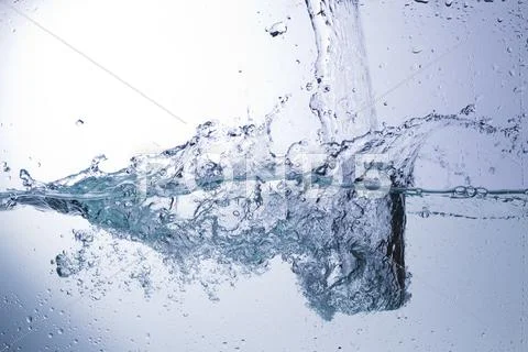 Clear water on a monochromatic background, abstraction Stock Photos