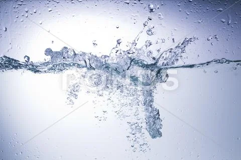 Clear water on a monochromatic background, abstraction Stock Photos