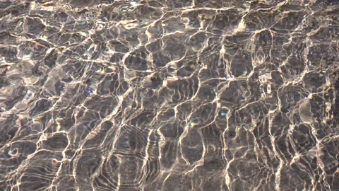 Clear water over sand bottom with caustics, loopable abstract background Stock Footage 333272912