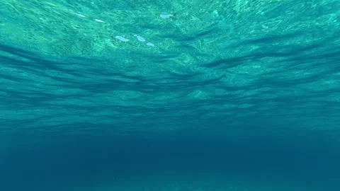 Clear water ripples gently under sunlight. Lagomandra, Greece Video stock 339022477