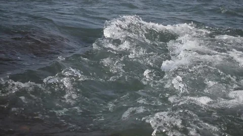 Clear water river background. close up of stones in pure fresh Stock Footage 120971819