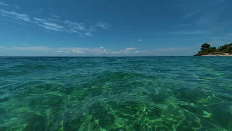 Clear water shimmers below the surface. Lagomandra, Greece Stock-Footage 339022572