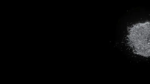 Clear water splash drop collider on black back super slow motion Stock Footage 257009892