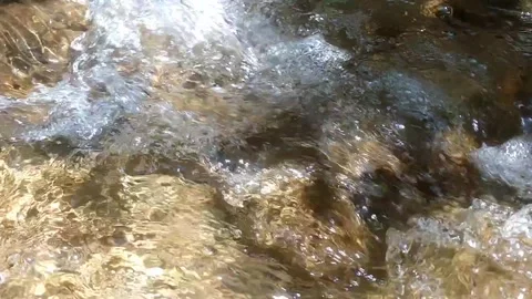 Clear Water Stream Among Rocks Stock Footage 334590054