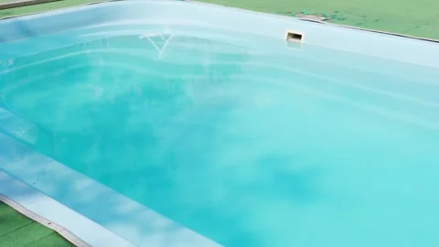 Clear water in swimming pool Stock Footage 335223541
