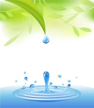 Clear water, vector illusration Stock Illustration