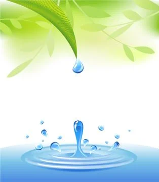Clear water, vector illusration Illustrazione stock