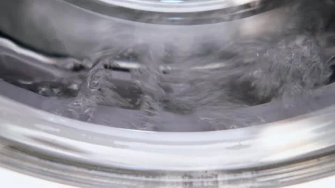 Clear water in the washing machine Stock Footage 255424665