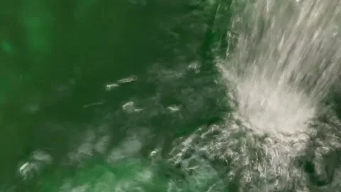 Clear water waves with foam bubbles (1) Stock Footage 323328804