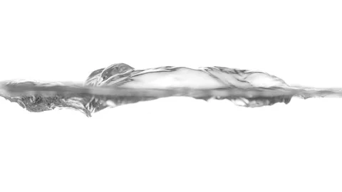 Clear water waves in white background Stock Footage 126695843