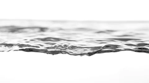 Clear water waves in white background Stock Footage 126695847