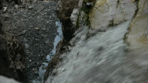 Clear waterfall from top Stock Footage 8677466