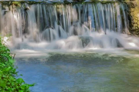 A clear waterfall in the wild Stock Photos