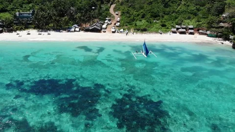 Clear waters of the Philippines beach Video stock 115822052