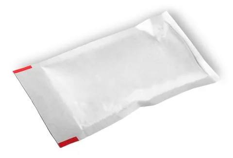 Clear white packet Stock Photos
