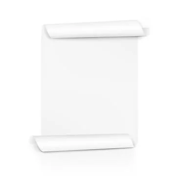 Clear White Paper Scroll. Sheet Roll On Both Sides イラスト素材