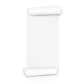 Clear White Paper Scroll. Sheet Roll On Both Sides Stock Illustration