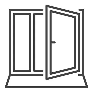 Clear Window vector New Opportunities icon or symbol in outline style Ilustración de archivo