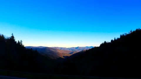Clear Winter Basil's Overlook Sunset Stock Photos