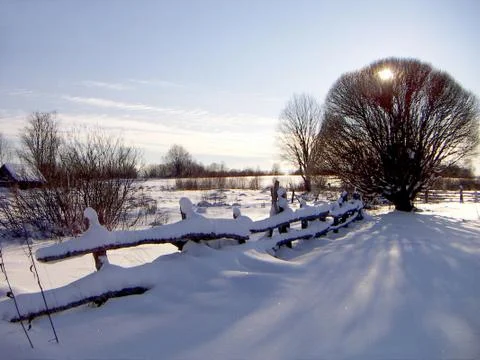 Clear winter day Stock Photos