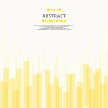 Clear yellow stripes line pattern on white background. Illustrazione stock